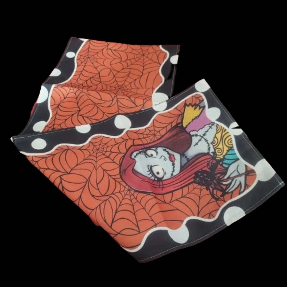 The Nightmare Before Christmas Orange and Black Halloween Scarf 72